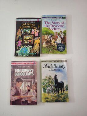 Puffin Classics Book Lot Black Beauty Treasure Seekers Russian Tales 4 Books